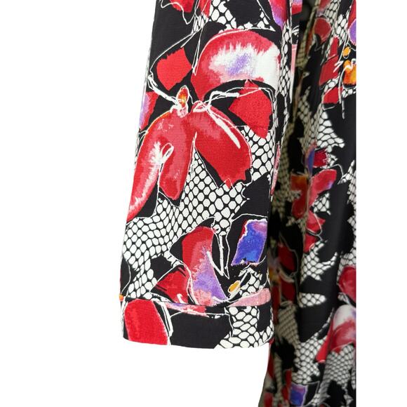Diane Von Furstenberg Erica Midi Shirt Dress Women's 10 Floral Designer DVF - Picture 7 of 13